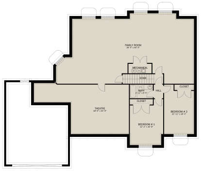 Basement for House Plan #2802-00254