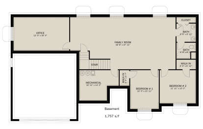 Basement for House Plan #2802-00255