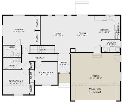 Main Floor  for House Plan #2802-00256