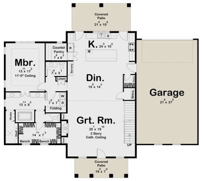 Floorplan 1 for House Plan #963-00858