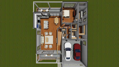 Overhead First Floor for House Plan #4848-00397