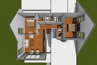 Overhead Second Floor for House Plan #4848-00397