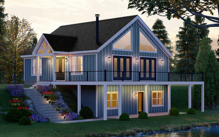 House Plan House Plan #30079 Angled Front Elevation