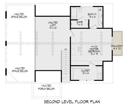 Second Floor for House Plan #940-00932