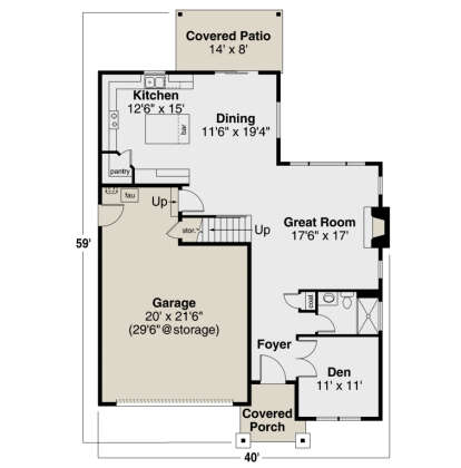 Main Floor  for House Plan #035-01077
