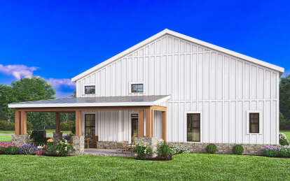 Barn House Plan #009-00385 Elevation Photo