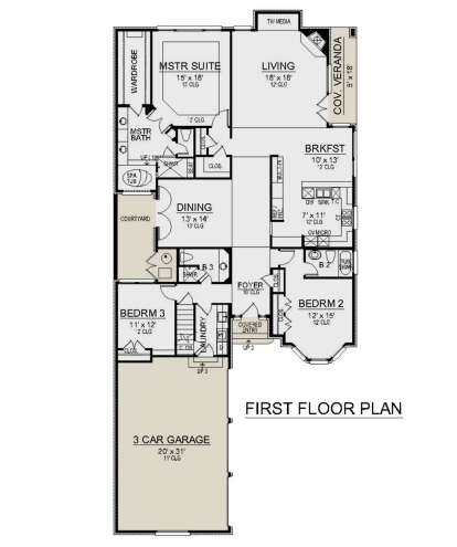 Main Floor  for House Plan #5445-00524