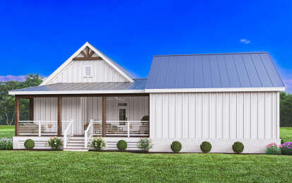 Modern Farmhouse House Plan #009-00386 Elevation Photo
