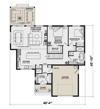 Main Floor  for House Plan #034-01340