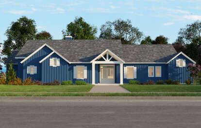 Modern Farmhouse House Plan #9300-00055 Elevation Photo