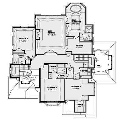 Second Floor for House Plan #8080-00002