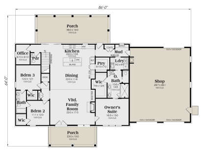 Main Floor  for House Plan #009-00387
