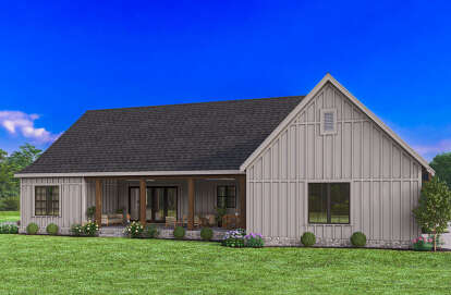 Modern Farmhouse House Plan #009-00388 Elevation Photo