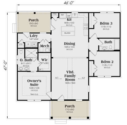 Main Floor  for House Plan #009-00389