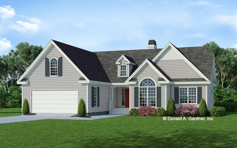 House Plan House Plan #30429 Angled Front Elevation