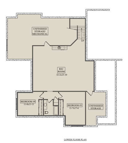 Basement for House Plan #5631-00252