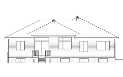 Modern House Plan #6146-00581 Elevation Photo