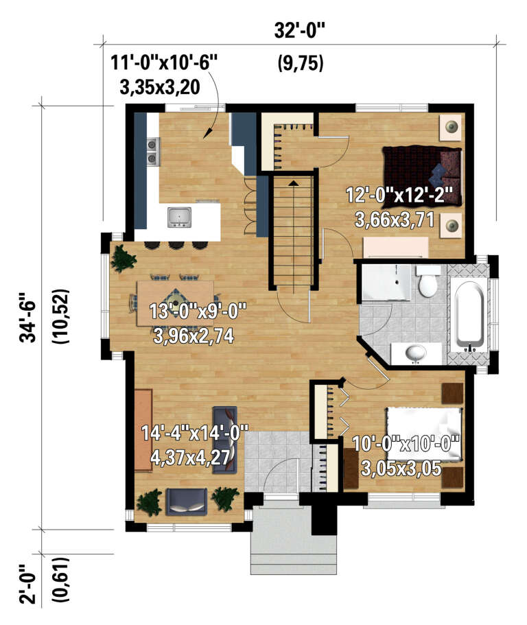 House Plan House Plan #30486 Drawing 1