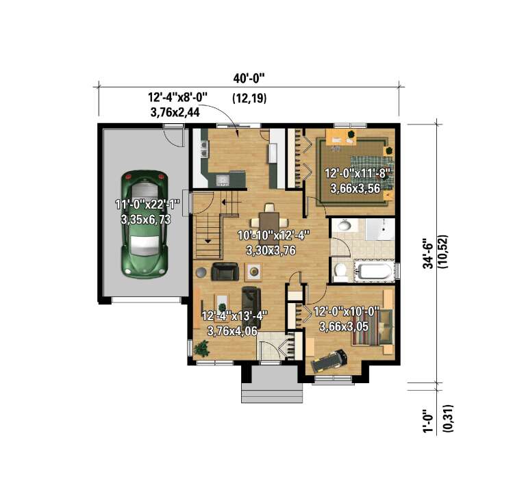 House Plan House Plan #30489 Drawing 1