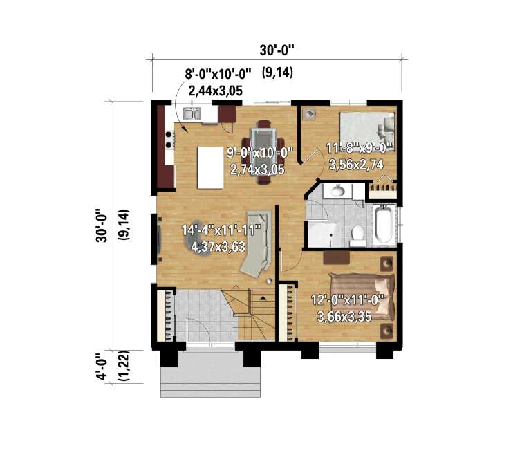 House Plan House Plan #30490 Drawing 1