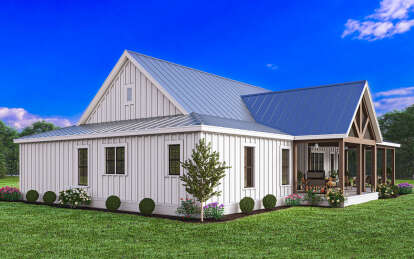 Modern Farmhouse House Plan #009-00390 Elevation Photo