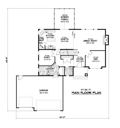 Main Floor for House Plan #098-00086