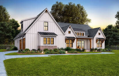 Modern Farmhouse House Plan #4534-00110 Elevation Photo