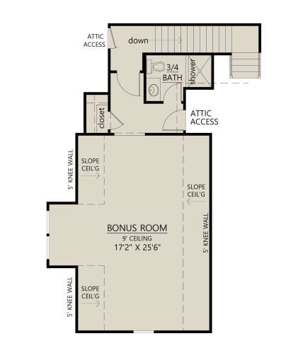 Bonus Room for House Plan #4534-00110