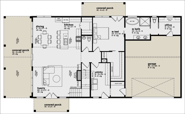 House Plan House Plan #30633 Drawing 1