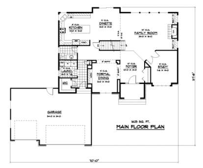 Main Floor for House Plan #098-00096