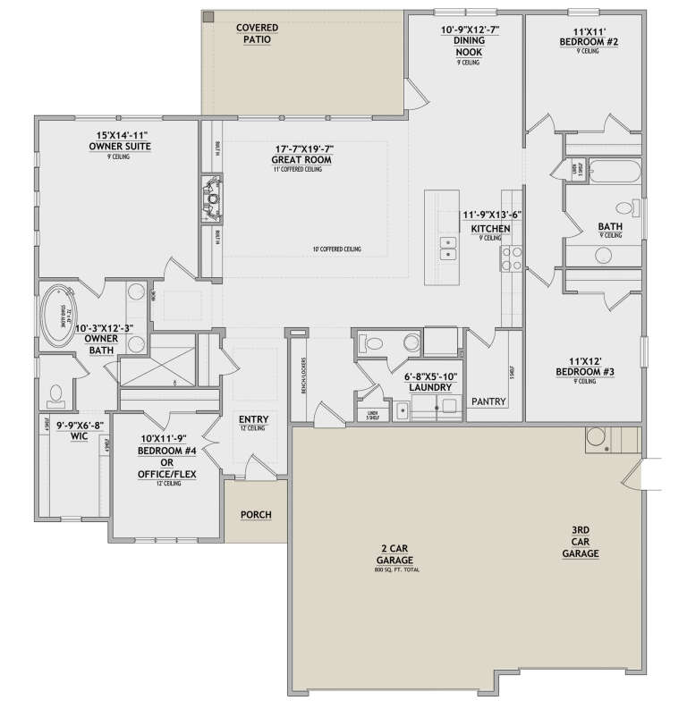 House Plan House Plan #30789 Drawing 1