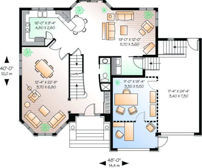 House Plan House Plan #308 Drawing 1