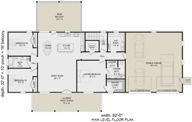 House Plan House Plan #30806 Drawing 1