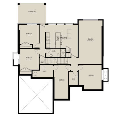 Basement for House Plan #8937-00090