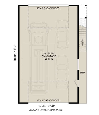 Garage Floor for House Plan #940-01018