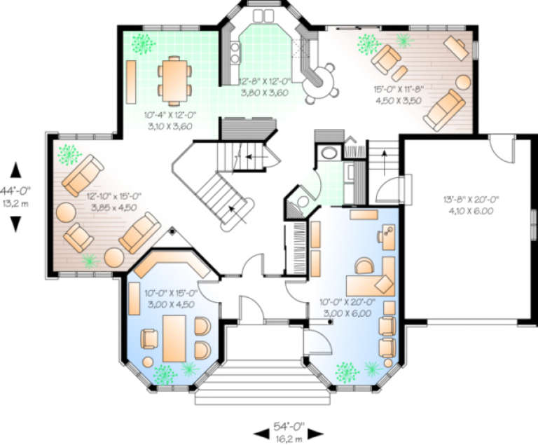House Plan House Plan #310 Drawing 1