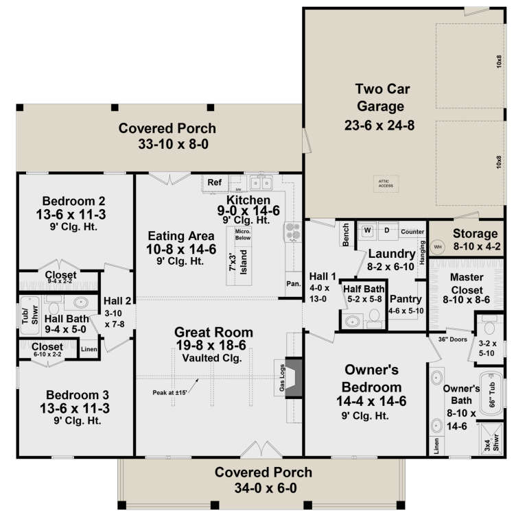 House Plan House Plan #31004 Drawing 1