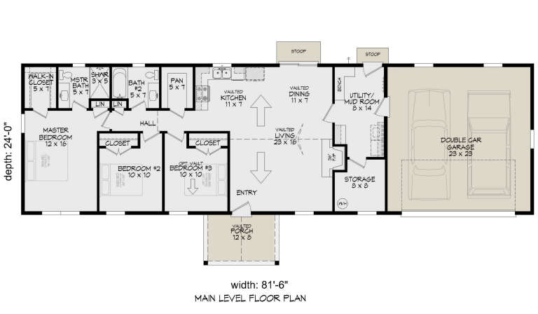 House Plan House Plan #31014 Drawing 1