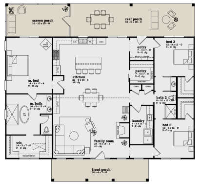 Main Floor  for House Plan #7174-00025