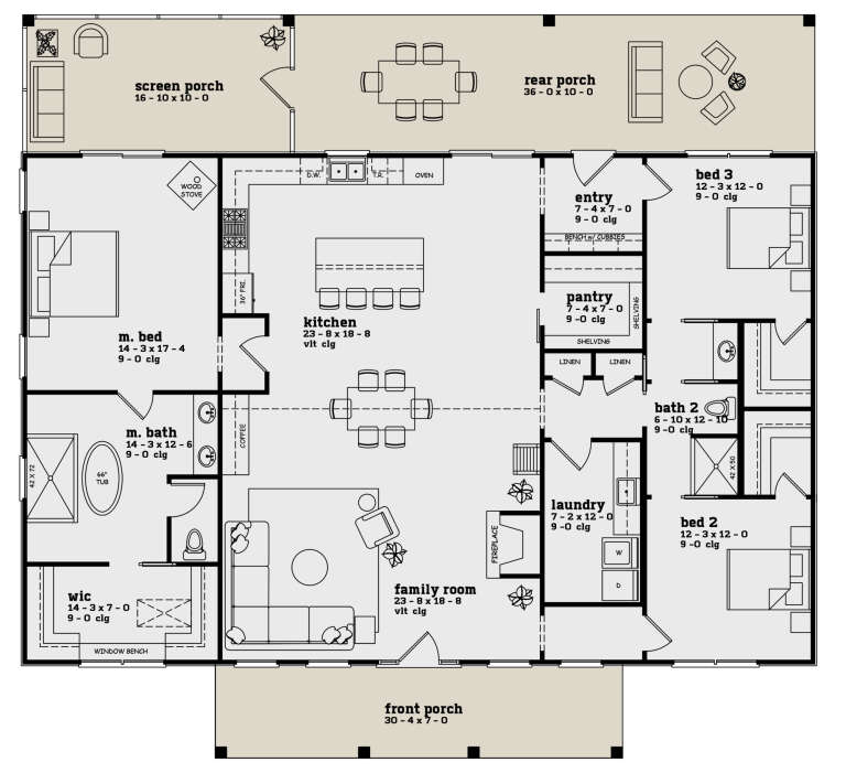 House Plan House Plan #31015 Drawing 1