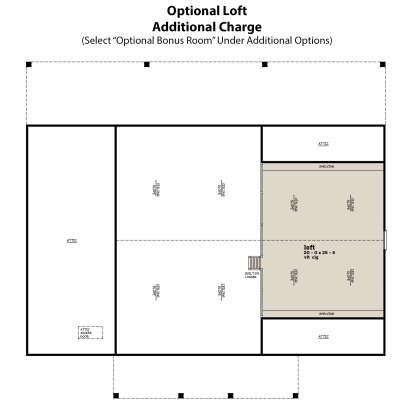 Optional Loft for House Plan #7174-00025
