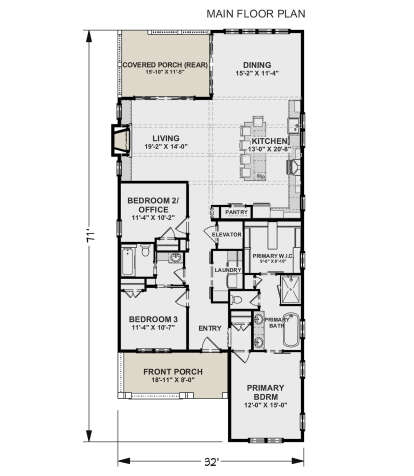 Main Floor for House Plan #6316-00009