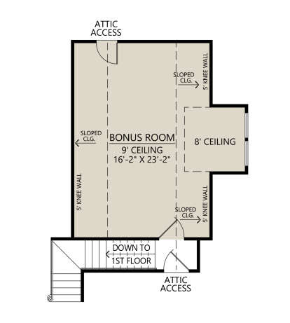 Bonus Room for House Plan #4534-00119
