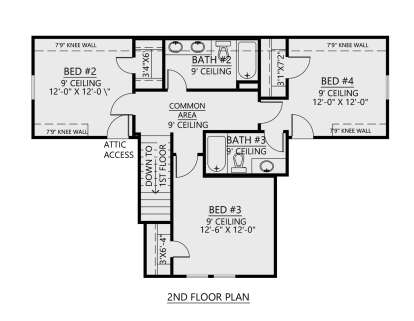 Second Floor for House Plan #4534-00120