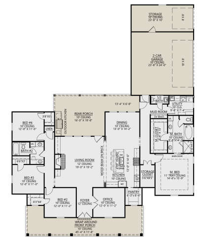 Main Floor  for House Plan #4534-00123
