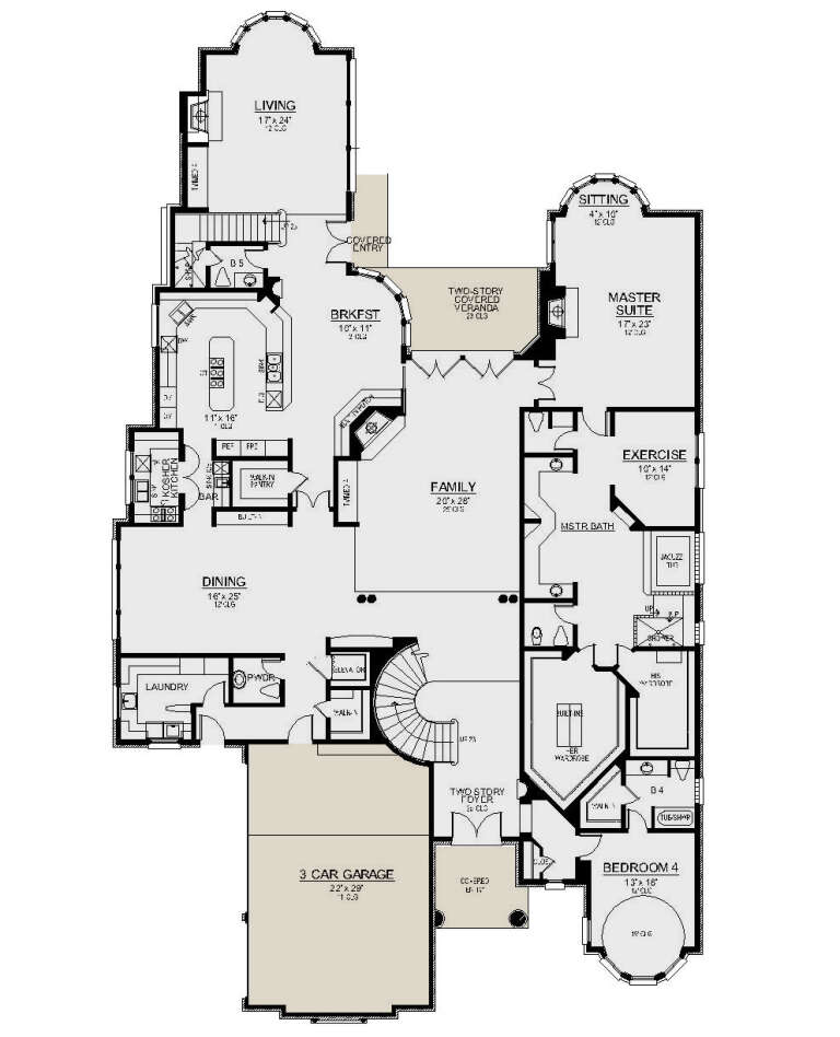 House Plan House Plan #31108 Drawing 1