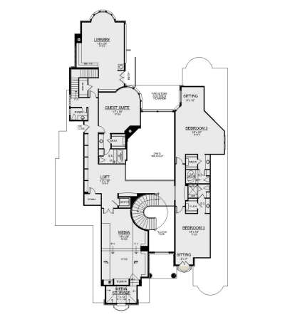 Second Floor for House Plan #5445-00530