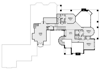 Second Floor for House Plan #5445-00532