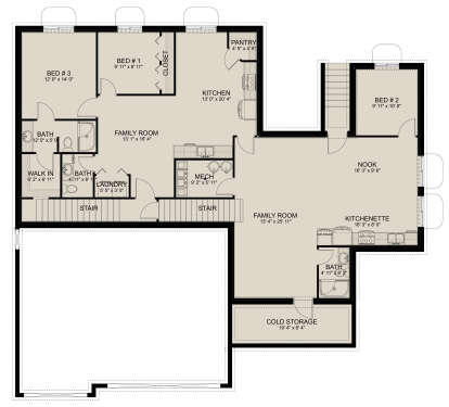 Basement for House Plan #2802-00294