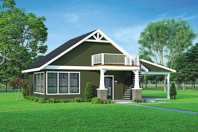 House Plan House Plan #31127 Angled Front Elevation